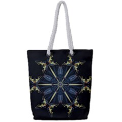 Mandala Butterfly Concentration Full Print Rope Handle Tote (small)