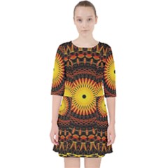 Mandala Psychedelic Neon Pocket Dress