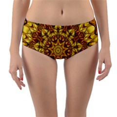 Abstract Antique Art Background Reversible Mid-waist Bikini Bottoms by Celenk