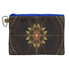 Fractal Floral Mandala Abstract Canvas Cosmetic Bag (xl) by Celenk