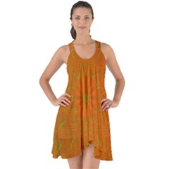 Background Paper Vintage Orange Show Some Back Chiffon Dress by Celenk
