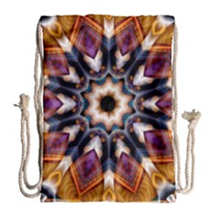 Kaleidoscope Pattern Kaleydograf Drawstring Bag (large) by Celenk