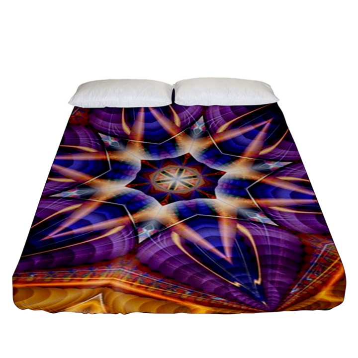 Kaleidoscope Pattern Kaleydograf Fitted Sheet (King Size)