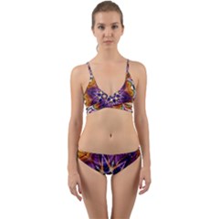 Kaleidoscope Pattern Kaleydograf Wrap Around Bikini Set by Celenk