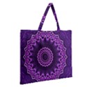 Mandala Purple Mandalas Balance Zipper Large Tote Bag View2