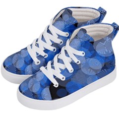 Circle Rings Abstract Optics Kid s Hi-Top Skate Sneakers