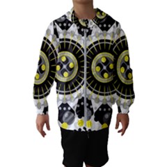 Mandala Geometric Design Pattern Hooded Wind Breaker (kids) by Celenk