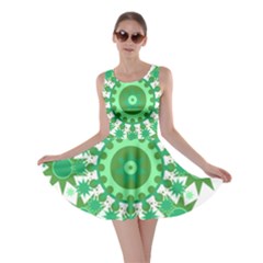 Mandala Geometric Pattern Shapes Skater Dress by Celenk