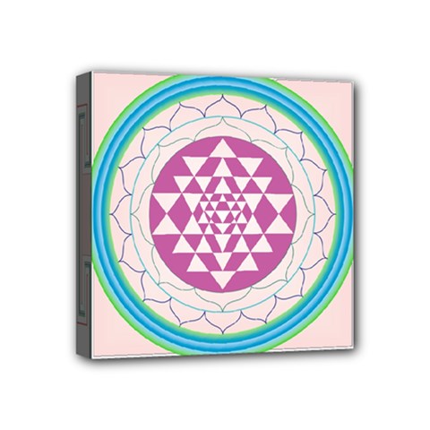 Mandala Design Arts Indian Mini Canvas 4  X 4  by Celenk