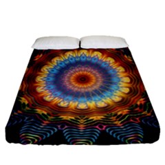 Colorful Prismatic Chromatic Fitted Sheet (queen Size) by Celenk