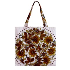 Mandala Metallizer Art Factory Zipper Grocery Tote Bag by Celenk