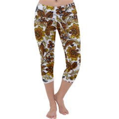 Mandala Metallizer Art Factory Capri Yoga Leggings by Celenk