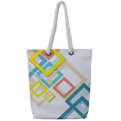 The Background Wallpaper Design Full Print Rope Handle Tote (small)