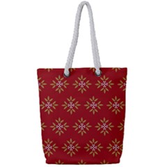 Pattern Background Holiday Full Print Rope Handle Tote (small)