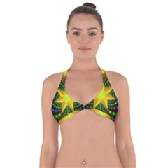 Christmas Star Fractal Symmetry Halter Neck Bikini Top by Celenk