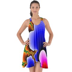 Fractal Background Pattern Color Show Some Back Chiffon Dress by Celenk