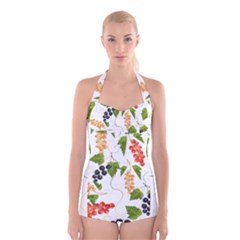 Juicy Currants Boyleg Halter Swimsuit 