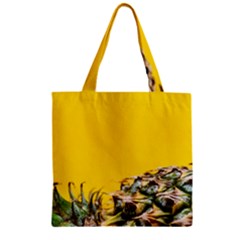 Pineapple Raw Sweet Tropical Food Zipper Grocery Tote Bag by Celenk