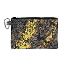 The Background Wallpaper Gold Canvas Cosmetic Bag (medium) by Celenk