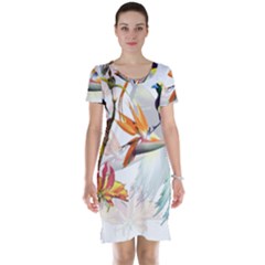 Birds Of Paradise Short Sleeve Nightdress