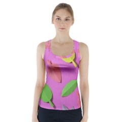 Leaves Autumn Nature Trees Racer Back Sports Top