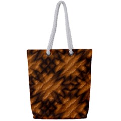 Background Texture Pattern Full Print Rope Handle Tote (small)