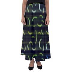 Abstract Dark Blur Texture Flared Maxi Skirt by dflcprints