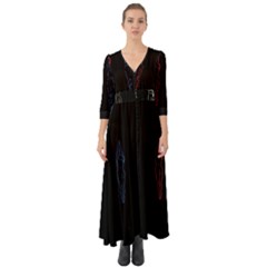 Arctic Monkeys Button Up Boho Maxi Dress by Valentinaart