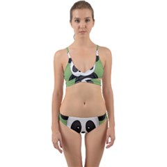 Cute Panda Wrap Around Bikini Set by Valentinaart