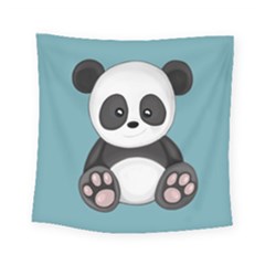 Cute Panda Square Tapestry (small) by Valentinaart