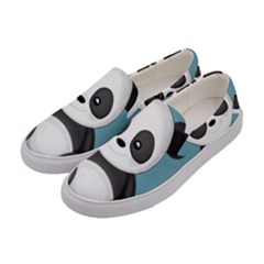 Cute Panda Women s Canvas Slip Ons by Valentinaart