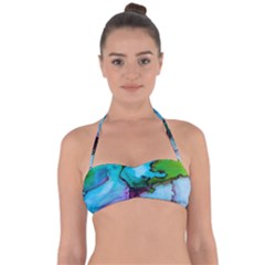 Abstract Painting Art Halter Bandeau Bikini Top by Celenk