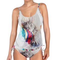 Cat Kitty Animal Art Abstract Tankini Set by Celenk