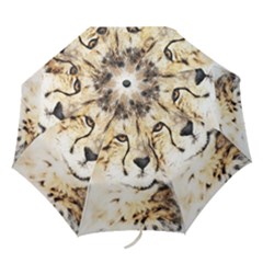 Leopard Animal Art Abstract Folding Umbrellas by Celenk