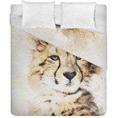 Leopard Animal Art Abstract Duvet Cover Double Side (california King Size) by Celenk