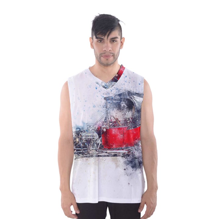 Car Old Car Art Abstract Men s Basketball Tank Top