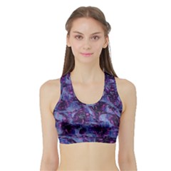 Techno Grunge Punk Sports Bra With Border