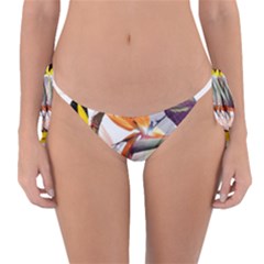 Exotic Birds Of Paradise And Flowers Watercolor Reversible Bikini Bottom by TKKdesignsCo