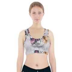 Tiger Roar Animal Art Abstract Sports Bra With Pocket by Celenk