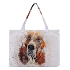 Dog Basset Pet Art Abstract Medium Tote Bag