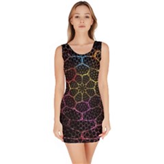 Background Grid Art Abstract Bodycon Dress