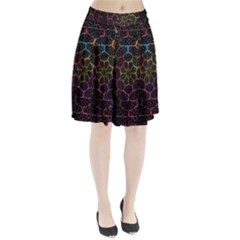 Background Grid Art Abstract Pleated Skirt