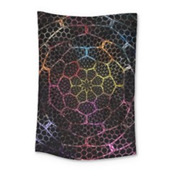 Background Grid Art Abstract Small Tapestry