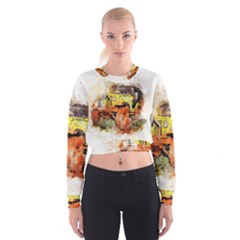 Car Old Car Fart Abstract Cropped Sweatshirt by Celenk