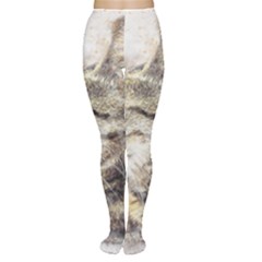 Cat Animal Art Abstract Watercolor Women s Tights