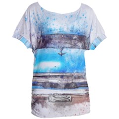 Car Old Car Art Abstract Women s Oversized Tee by Celenk