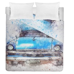 Car Old Car Art Abstract Duvet Cover Double Side (queen Size) by Celenk
