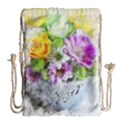 Flowers Vase Art Abstract Nature Drawstring Bag (Large) View1