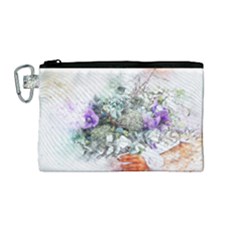 Flowers Bouquet Art Abstract Canvas Cosmetic Bag (medium)