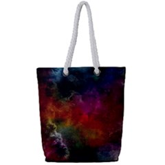 Abstract Picture Pattern Galaxy Full Print Rope Handle Tote (small)